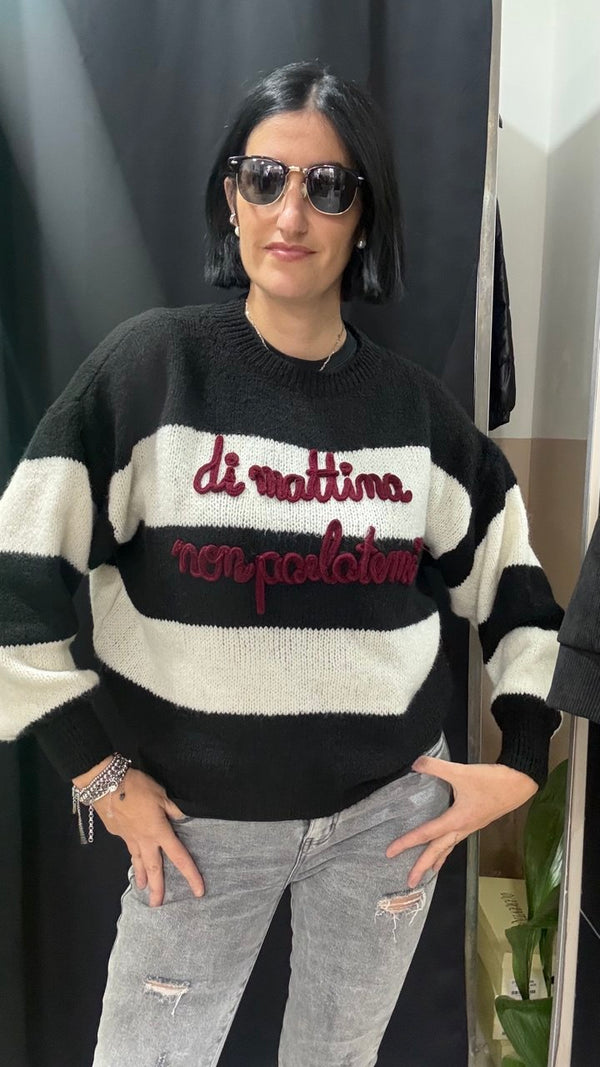 Maglione "DI MATTINA NON PARLATEMI"