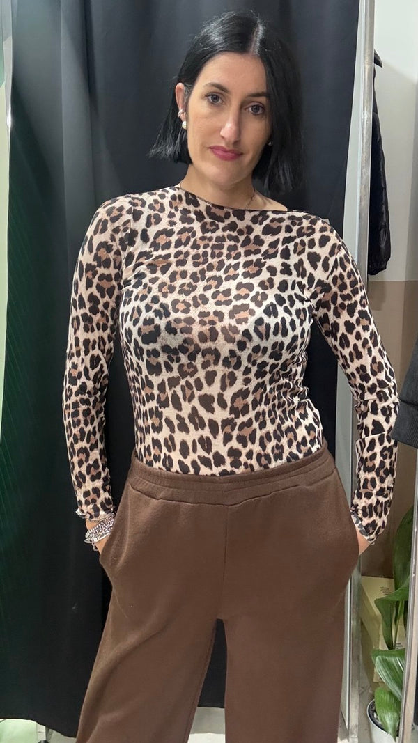 Cashmere blend animalier